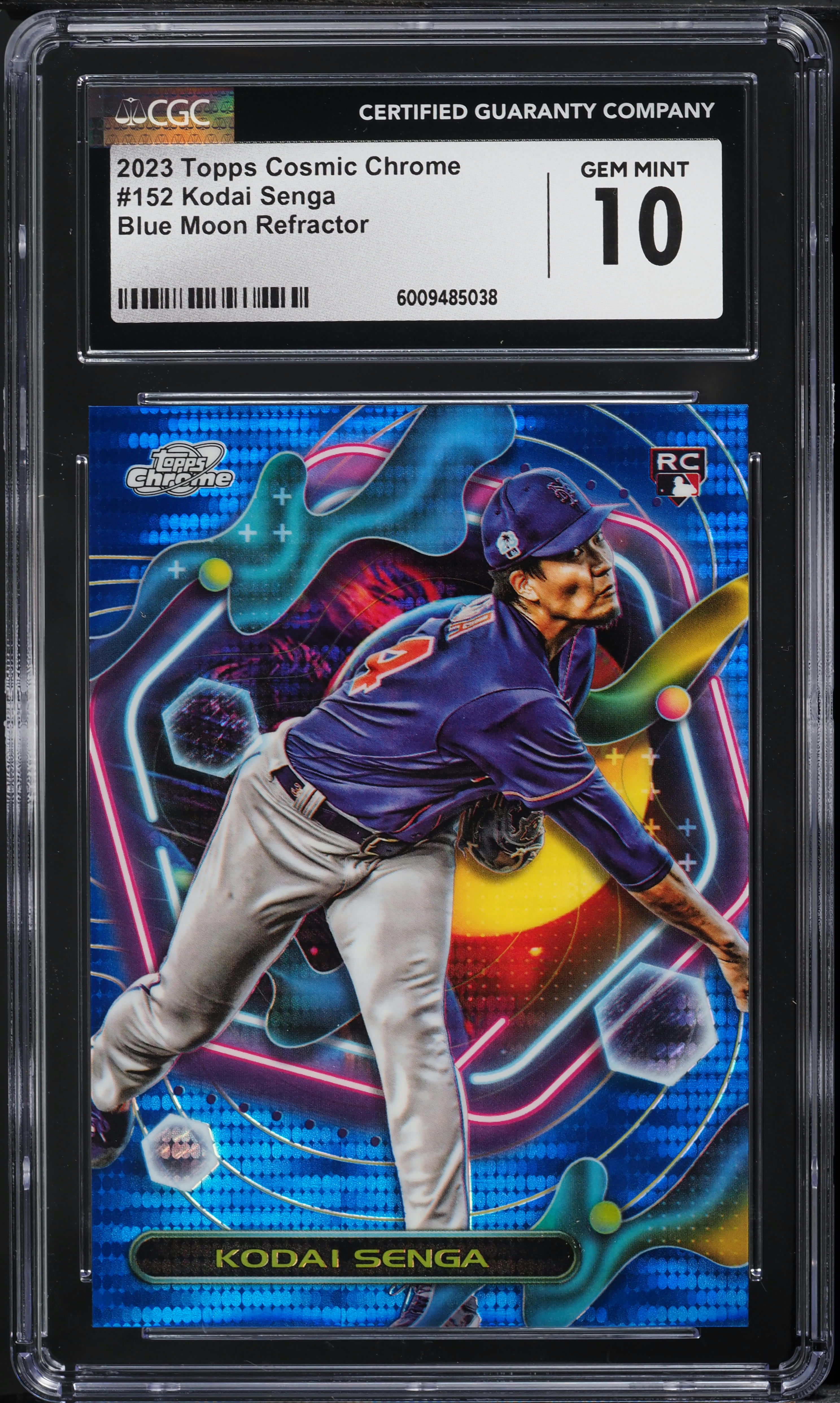 2023 Topps Chrome Cosmic Blue Moon Refractor Kodai Senga ROOKIE