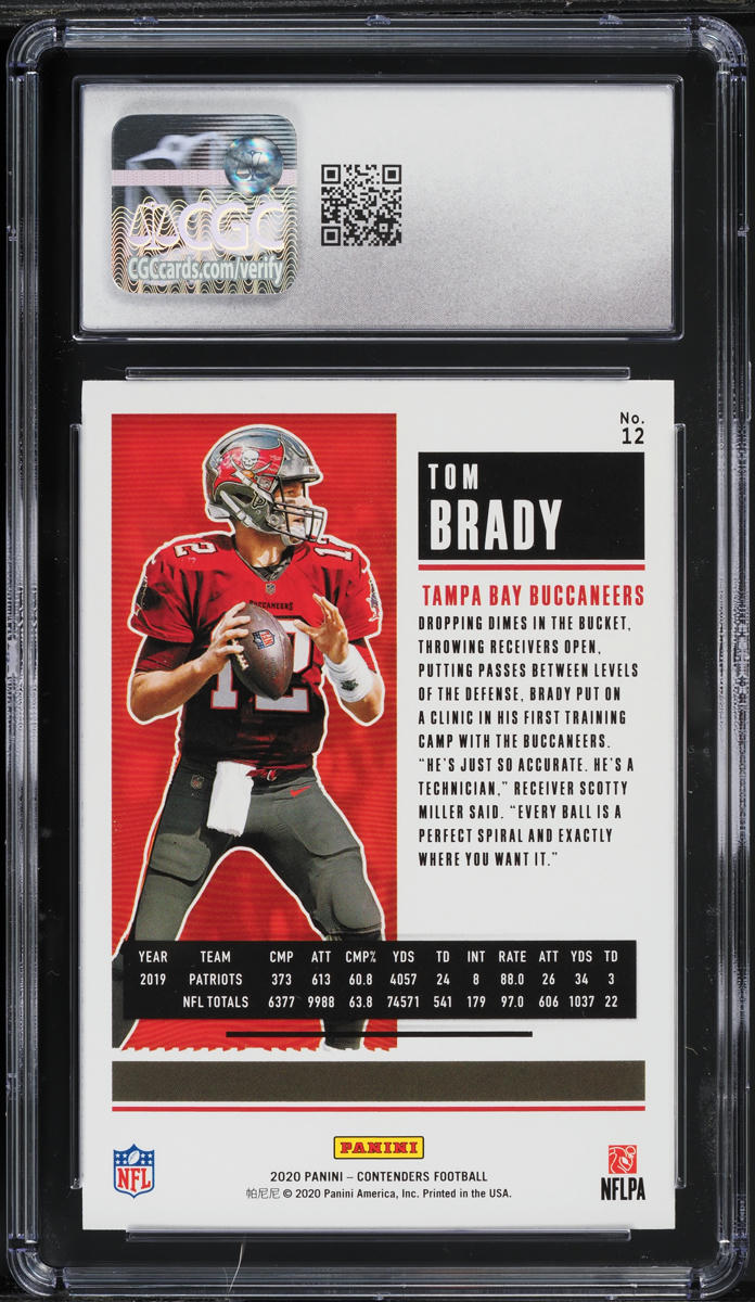 2020 Panini Contenders Tom Brady #12 CGC 9 MINT