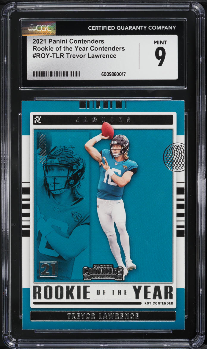 2021 Panini Contenders ROY Trevor Lawrence ROOKIE #ROY-TLR CGC 9 MINT