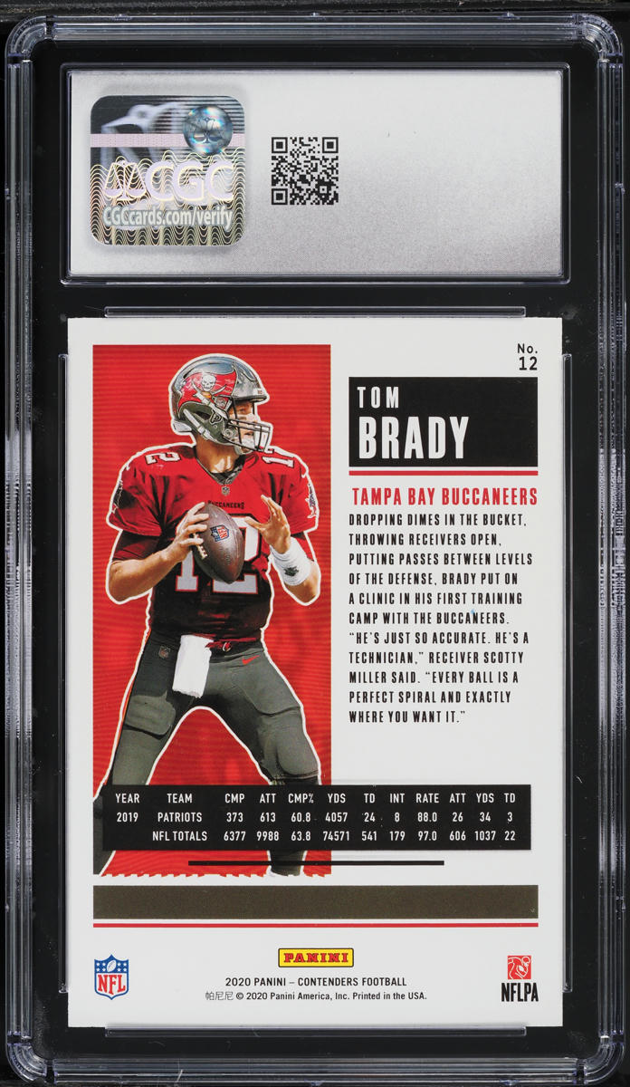 2020 Panini Contenders Tom Brady #12 CGC 9 MINT