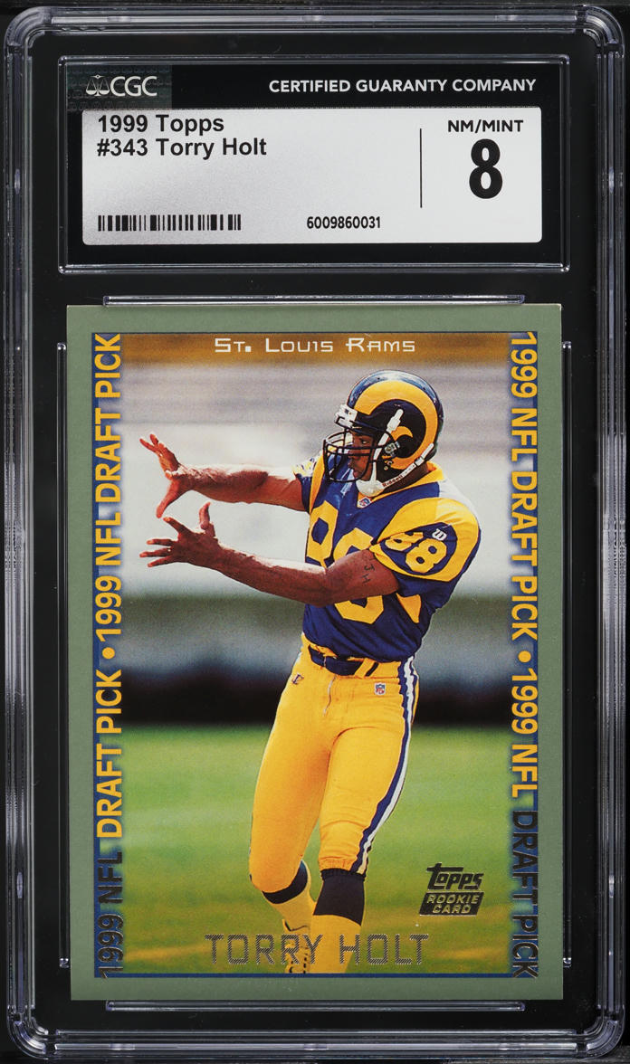 1999 Topps Football Torry Holt ROOKIE #343 CGC 8 NM-MT
