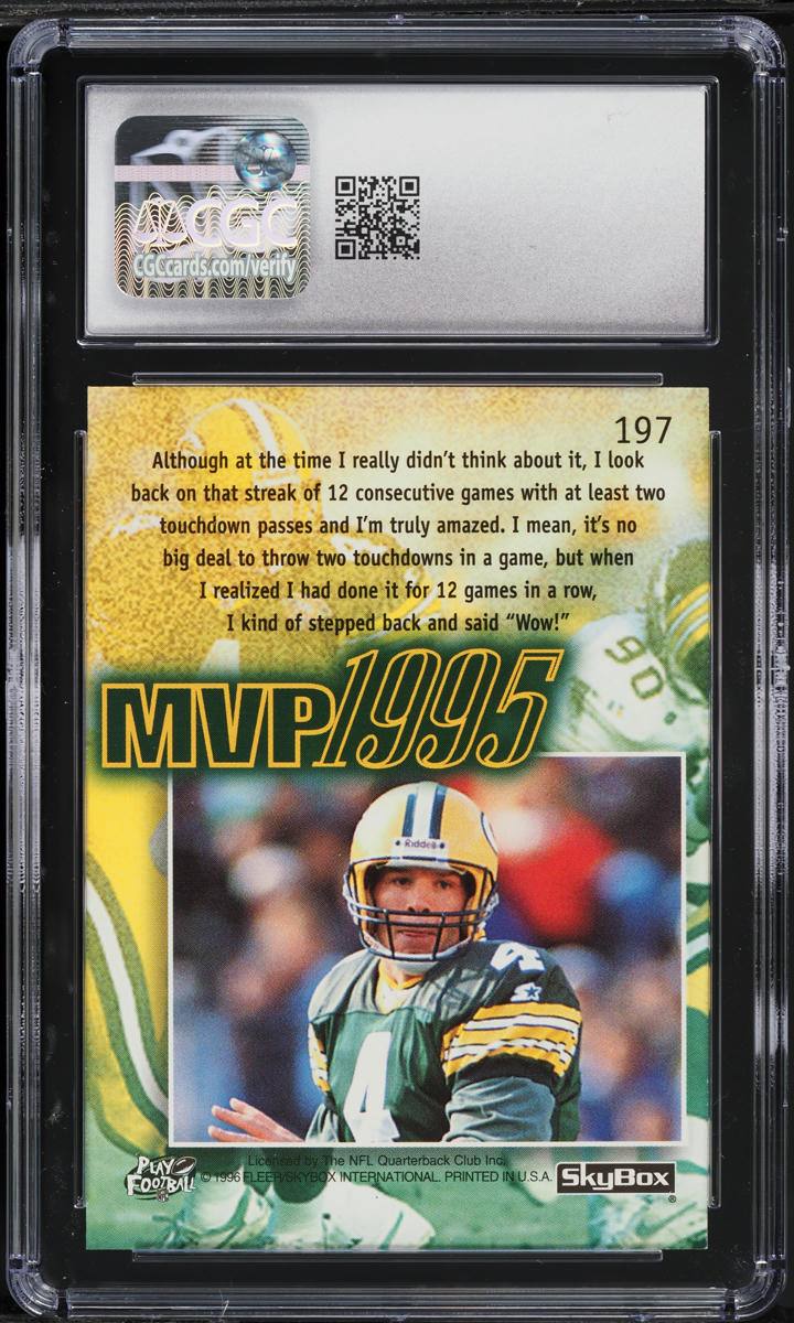1996 SkyBox Impact Highlights Brett Favre #197 CGC 9 MINT