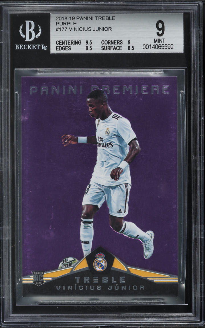 2018 Panini Treble Purple Vinicius Junior ROOKIE /49 #177 BGS 9