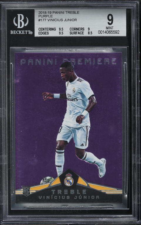 2018 Panini Treble Purple Vinicius Junior ROOKIE /49 #177 BGS 9