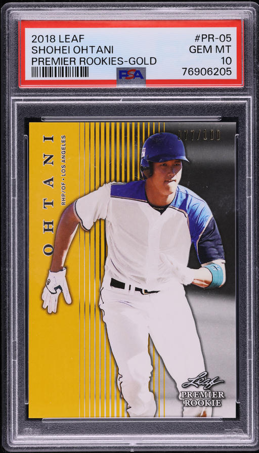2018 Leaf Premier Gold Shohei Ohtani ROOKIE /100 #PR-05 PSA 10 GEM
