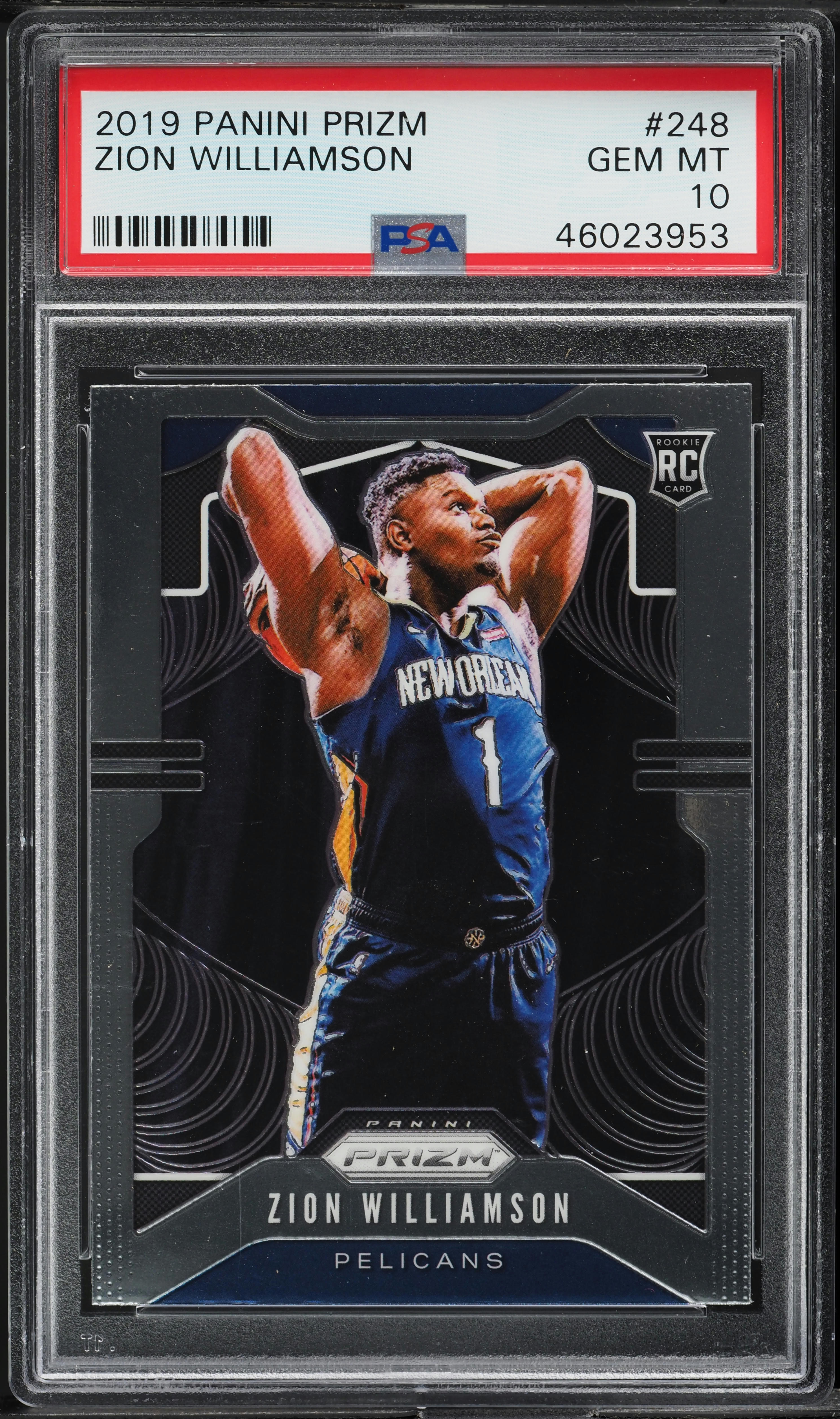 2019 Panini Prizm Zion Williamson ROOKIE #248 PSA 10 GEM MINT on