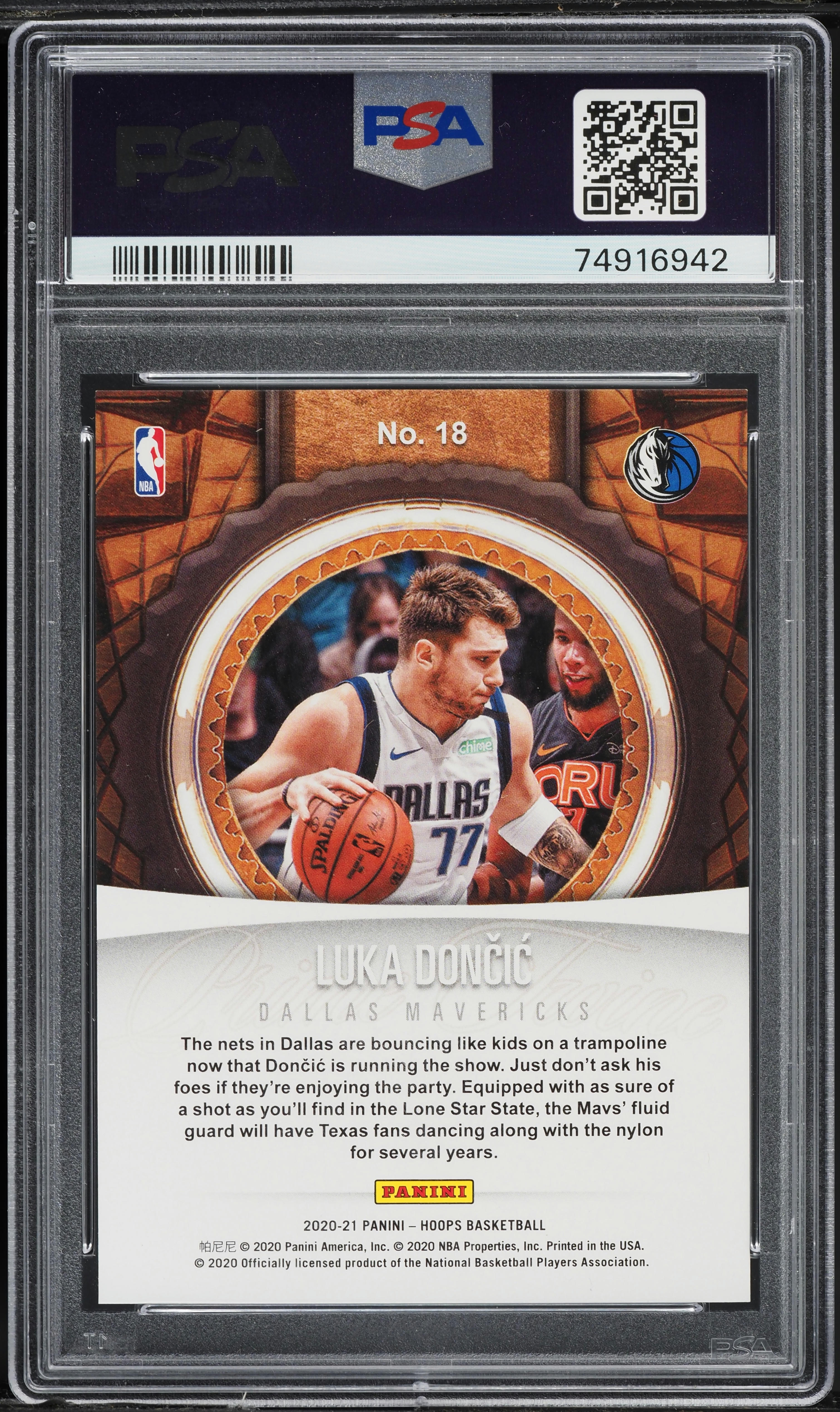 2020 Hoops Prime Twine Artist Proof Luka Doncic /25 #18 PSA 10 GEM