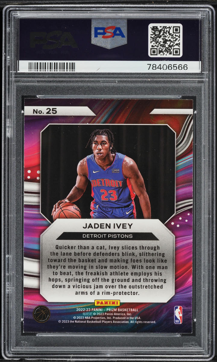2022 Panini Prizm Instant Impact Jaden Ivey ROOKIE #25 PSA 9 MINT