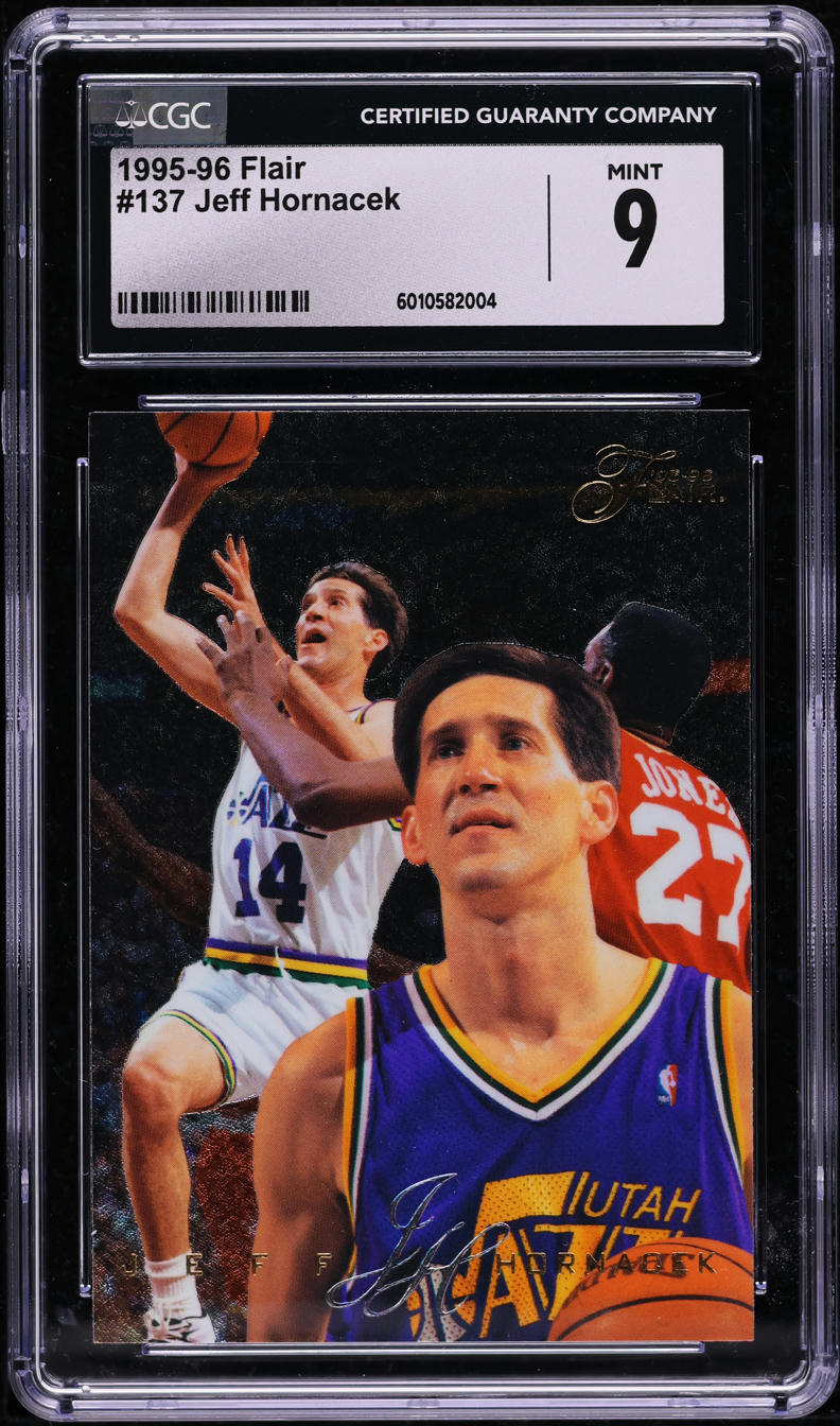 1995 Flair Basketball Jeff Hornacek #137 CGC 9 MINT