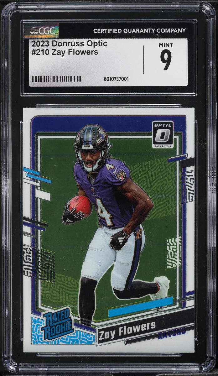 2023 Donruss Optic Zay Flowers ROOKIE #210 CGC 9 MINT
