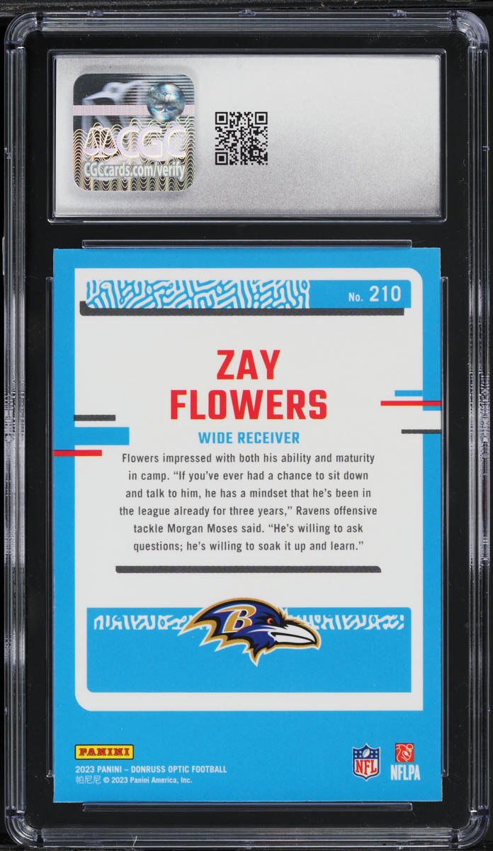 2023 Donruss Optic Zay Flowers ROOKIE #210 CGC 9 MINT