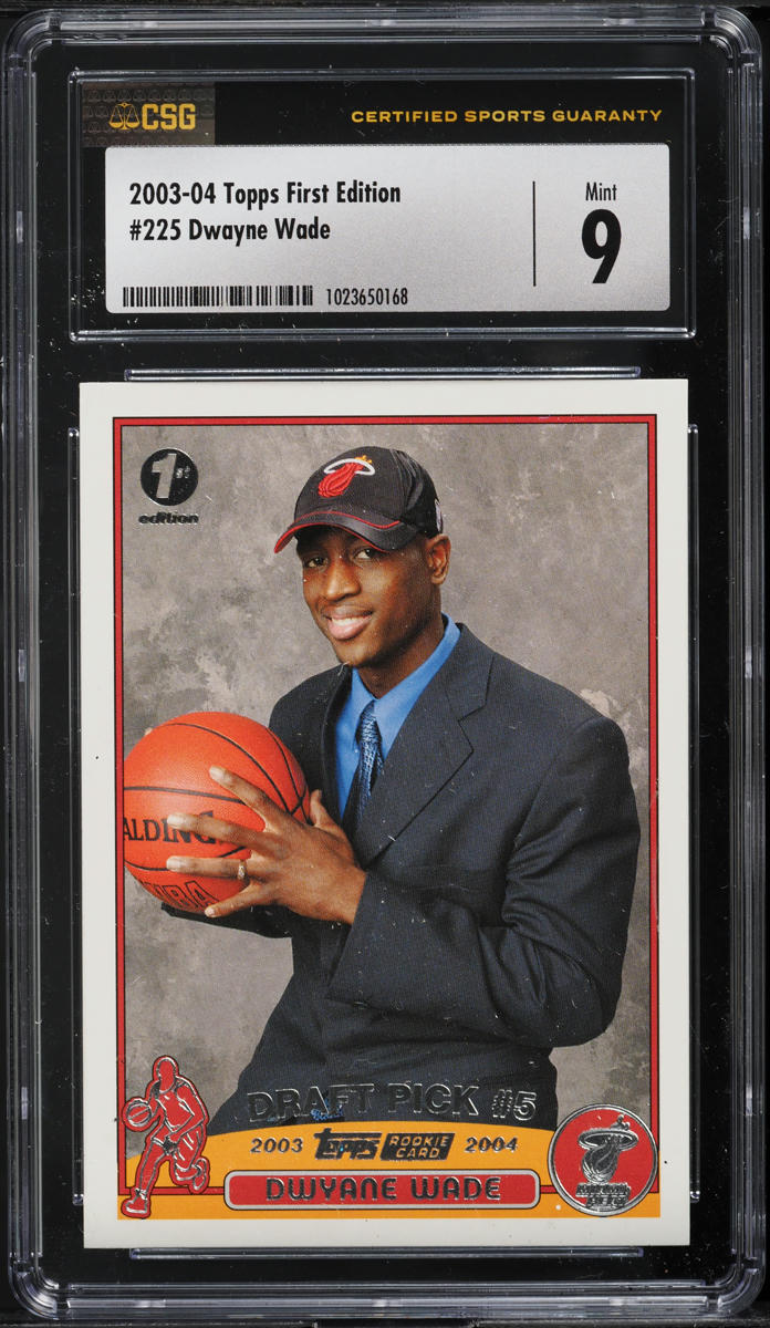 2003 Topps First Edition Dwyane Wade ROOKIE #225 CSG 9 MINT