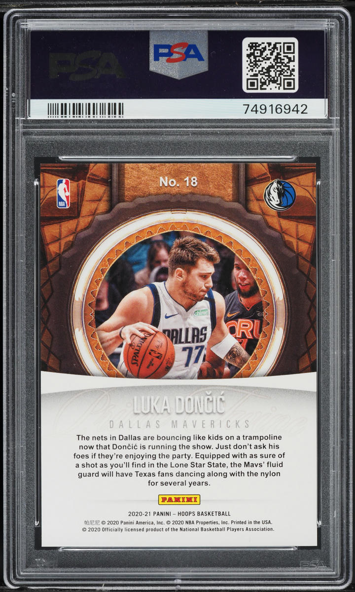 2020 Hoops Prime Twine Artist Proof Luka Doncic /25 #18 PSA 10 GEM