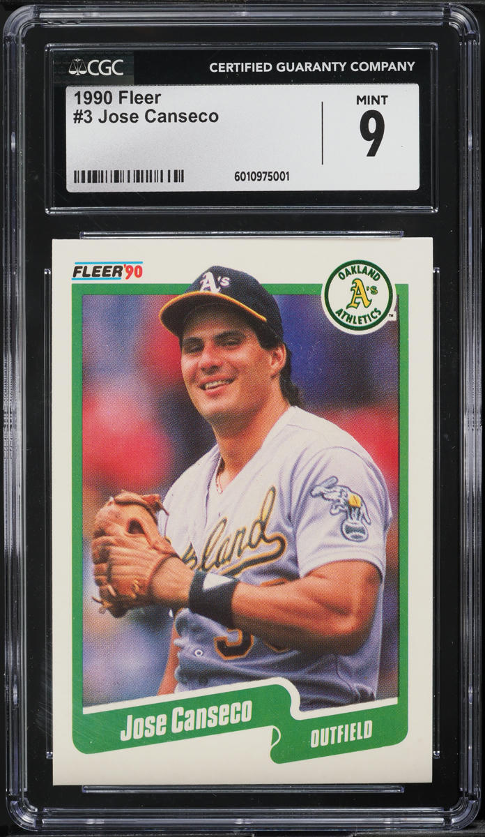 1990 Fleer Jose Canseco #3 CGC 9 MINT
