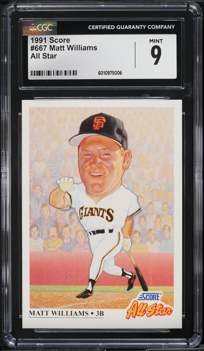 1991 Score All Star Matt Williams #667 CGC 9 MINT
