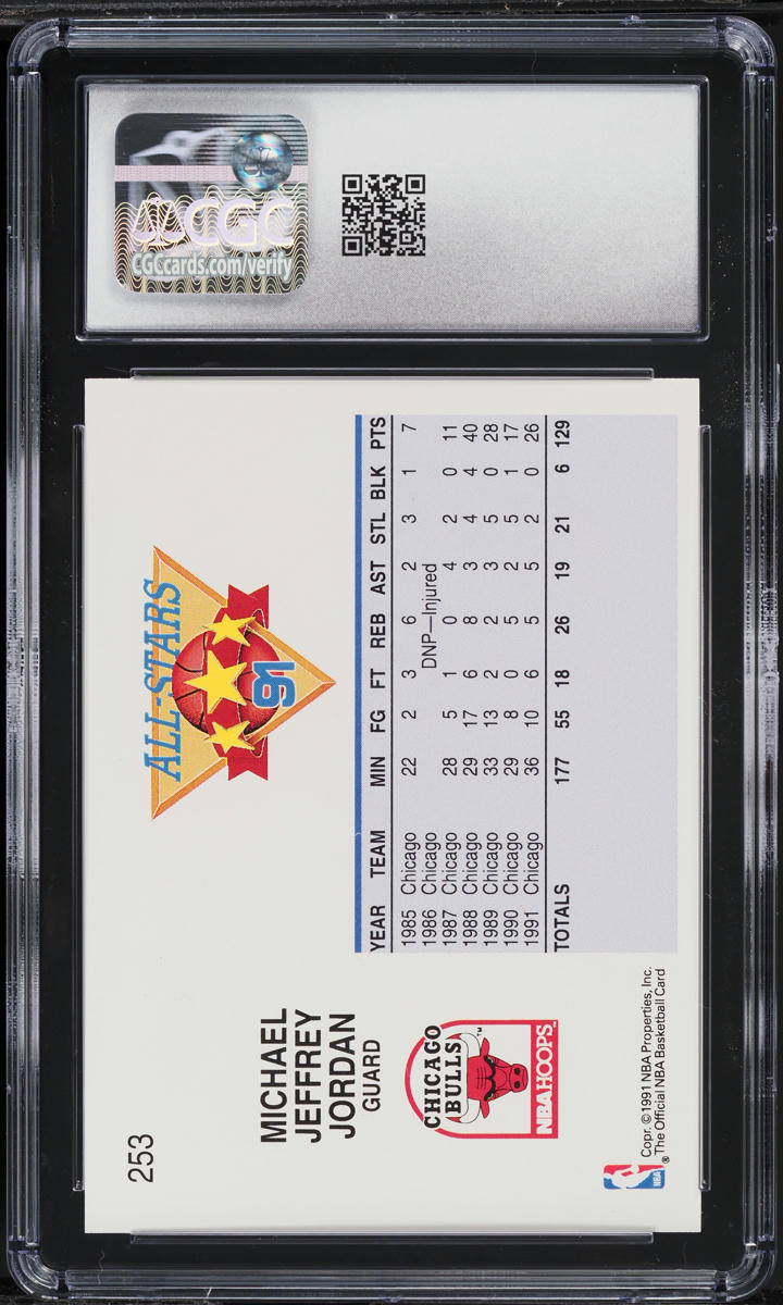 1991 Hoops All-Star Michael Jordan #253 CGC 7 NRMT
