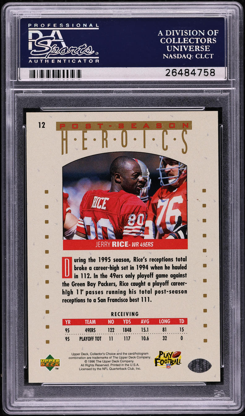 1995 Collector's Choice Update Postseason Heroics Gold Jerry Rice