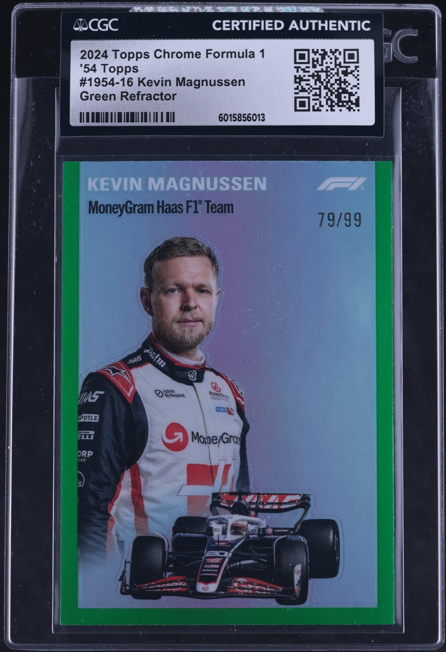 2024 Topps Chrome Formula 1 F1 Green Refractor Kevin Magnussen /99