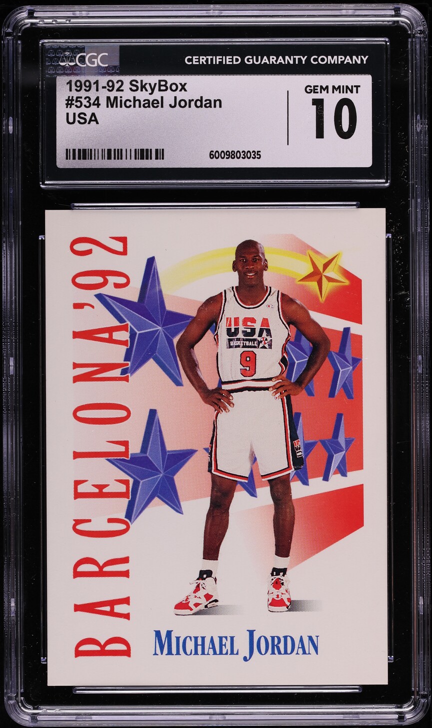 1991 Skybox USA Michael Jordan #534 CGC 10 GEM MINT