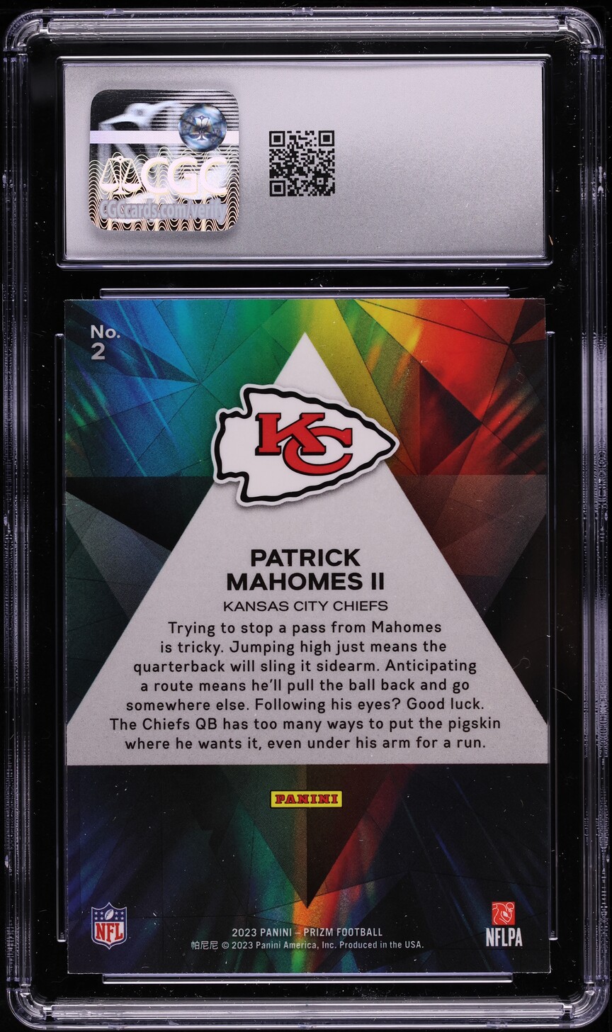 2023 Panini Prizm Prizmatic Patrick Mahomes II #2 CGC 10 GEM MINT