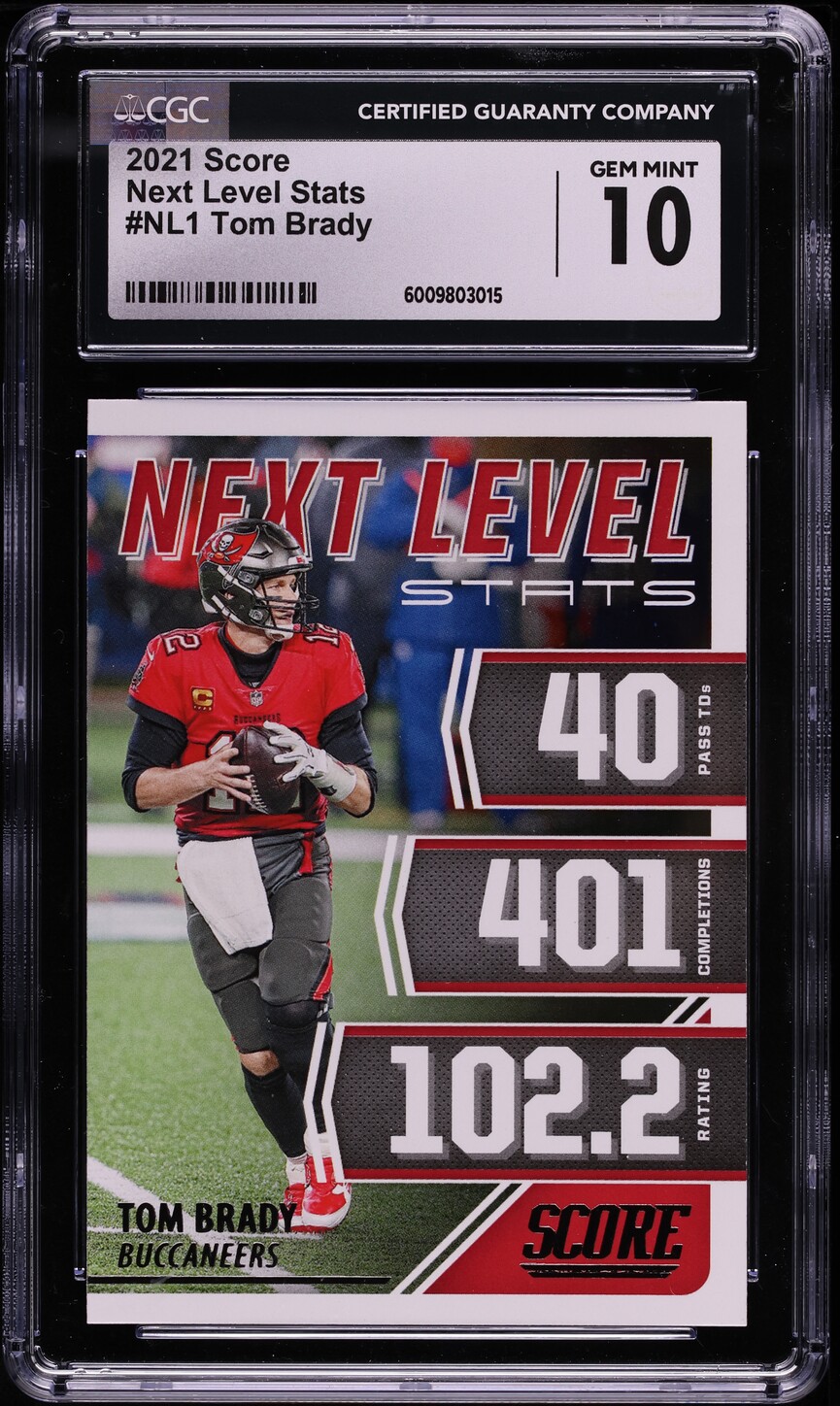 2021 Score Next Level Stats Tom Brady #NL1 CGC 10 GEM MINT