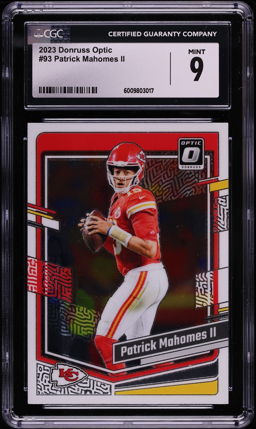 2023 Donruss Optic Patrick Mahomes II #93 CGC 9 MINT