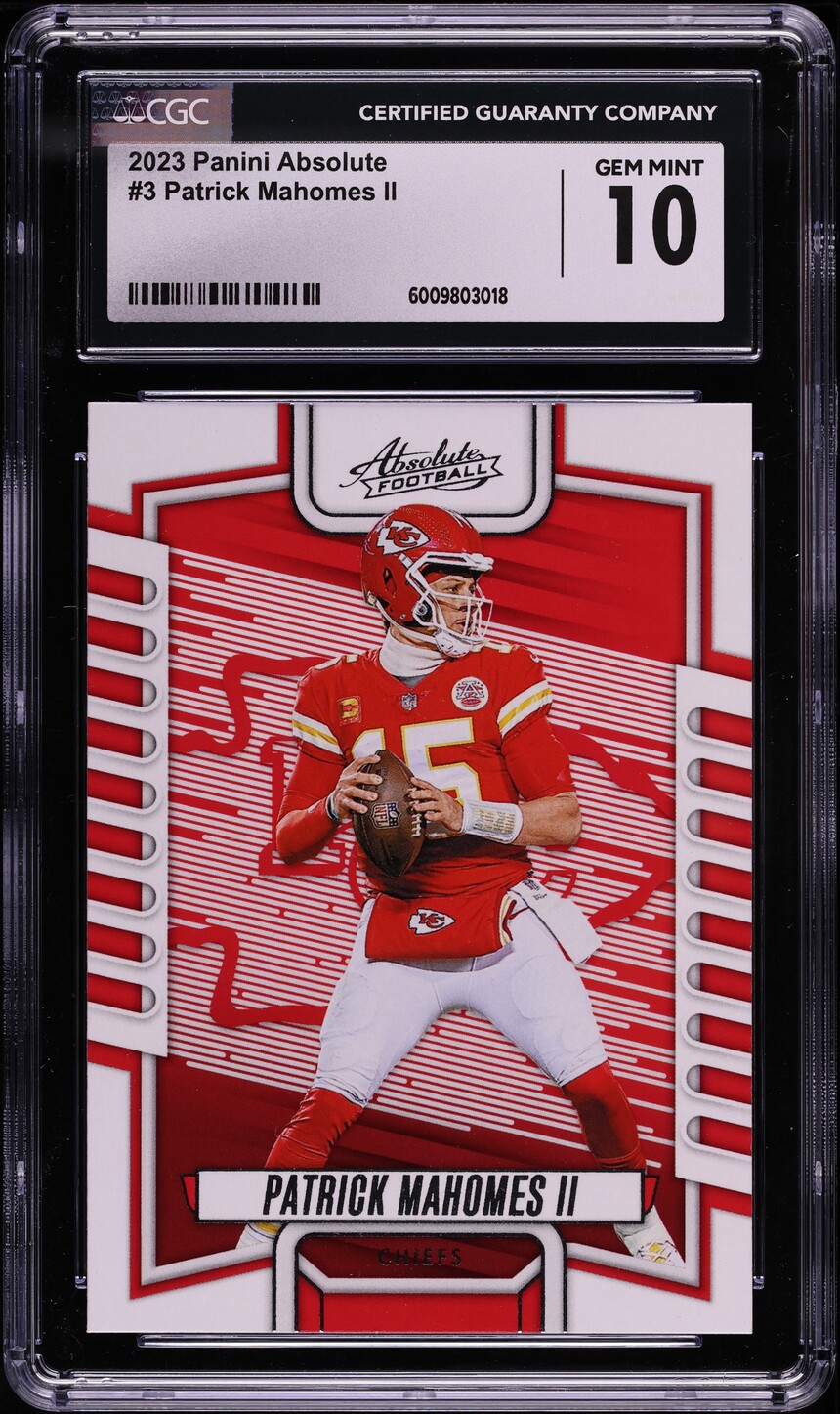 2023 Absolute Football Patrick Mahomes II #3 CGC 10 GEM MINT