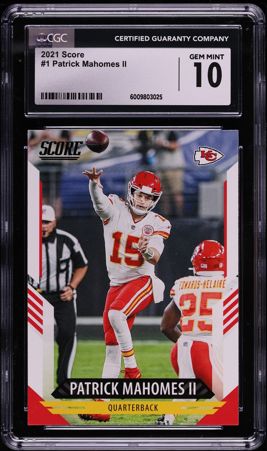 2021 Score Football Patrick Mahomes II #1 CGC 10 GEM MINT