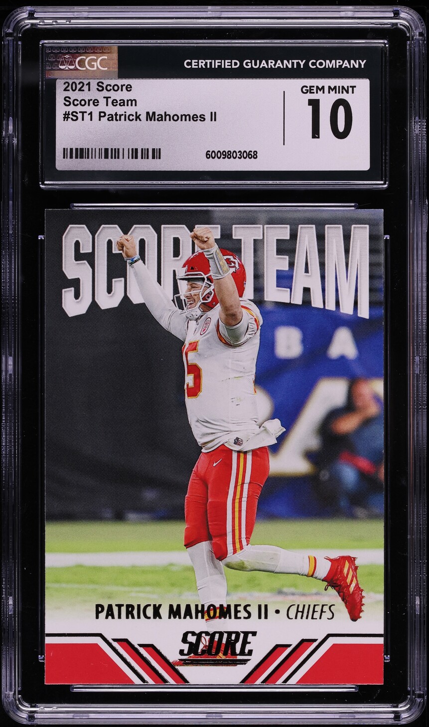 2021 Score Team Patrick Mahomes II #ST1 CGC 10 GEM MINT