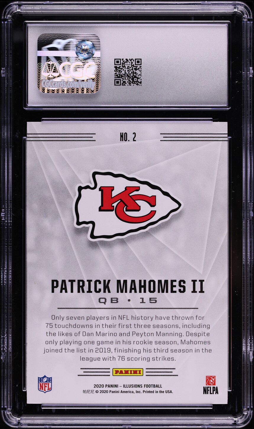 2020 Panini Illusions Retail Patrick Mahomes II #2 CGC 10 GEM MINT