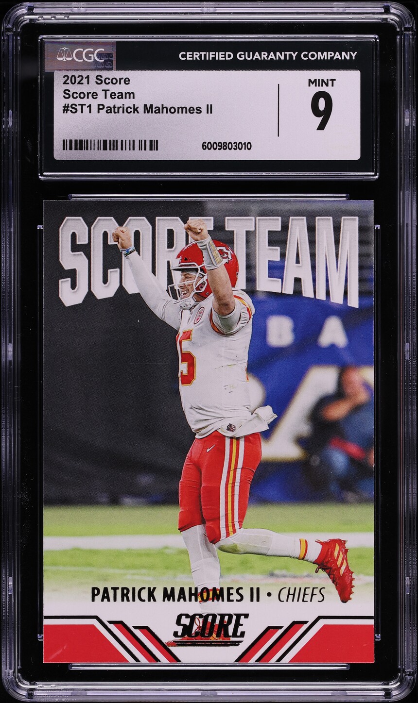 2021 Score Team Patrick Mahomes II #ST1 CGC 9 MINT