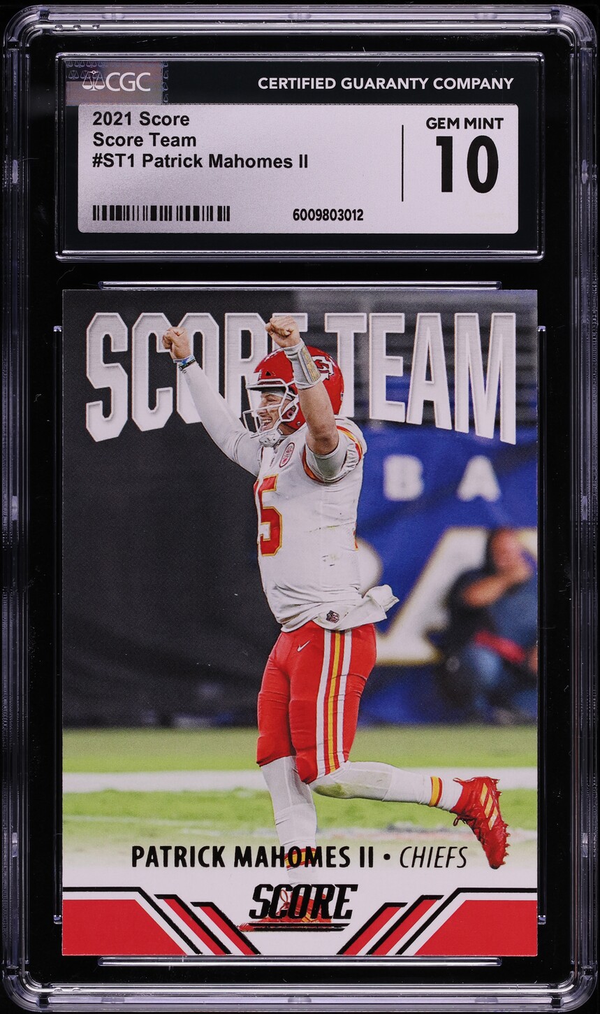 2021 Score Team Patrick Mahomes II #ST1 CGC 10 GEM MINT