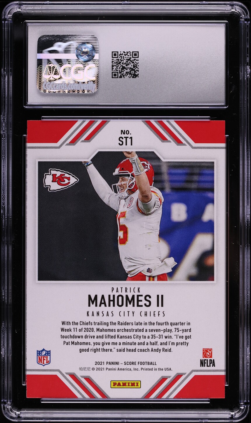 2021 Score Team Patrick Mahomes II #ST1 CGC 10 GEM MINT