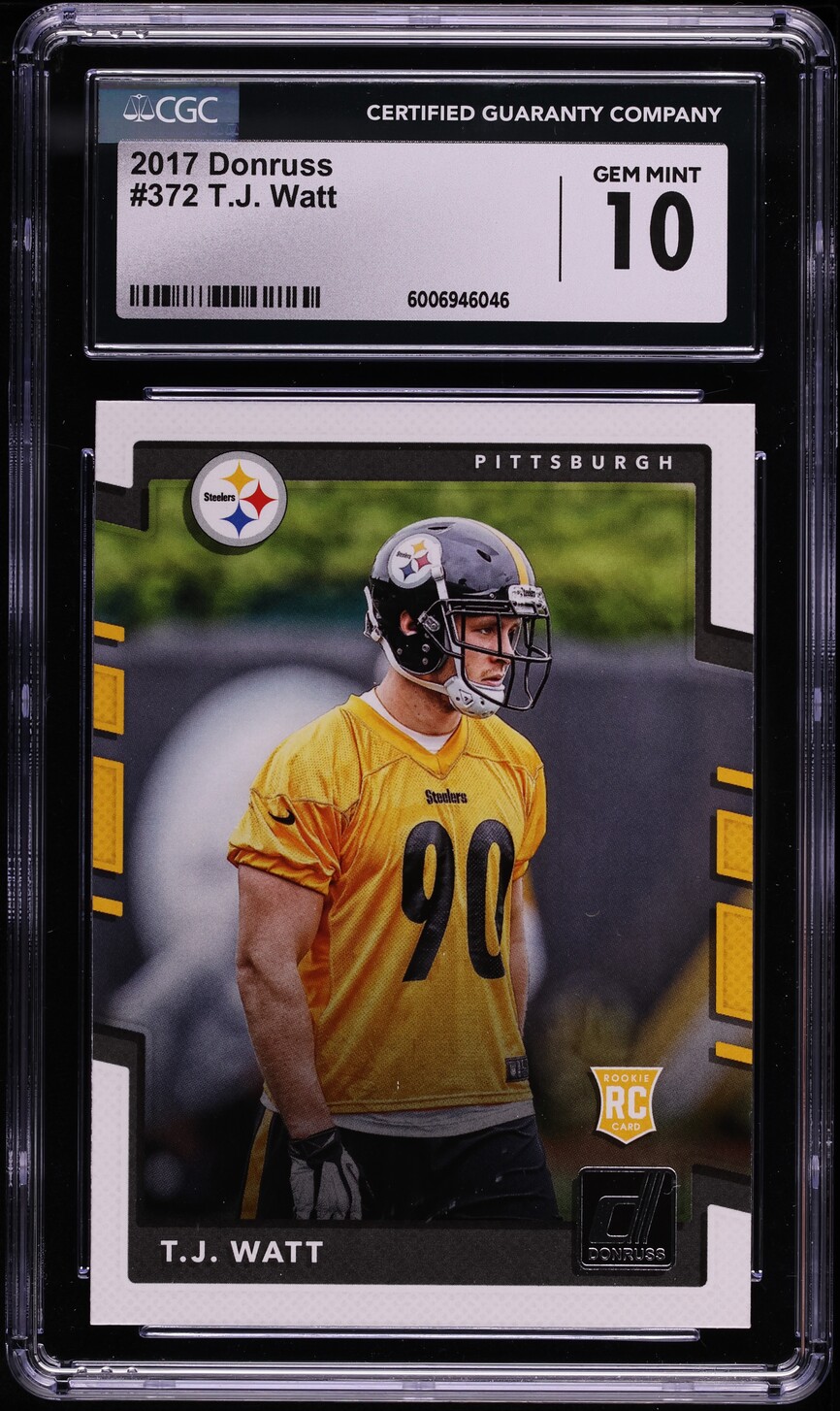 2017 Donruss T.J. Watt ROOKIE #372 CGC 10 GEM MINT