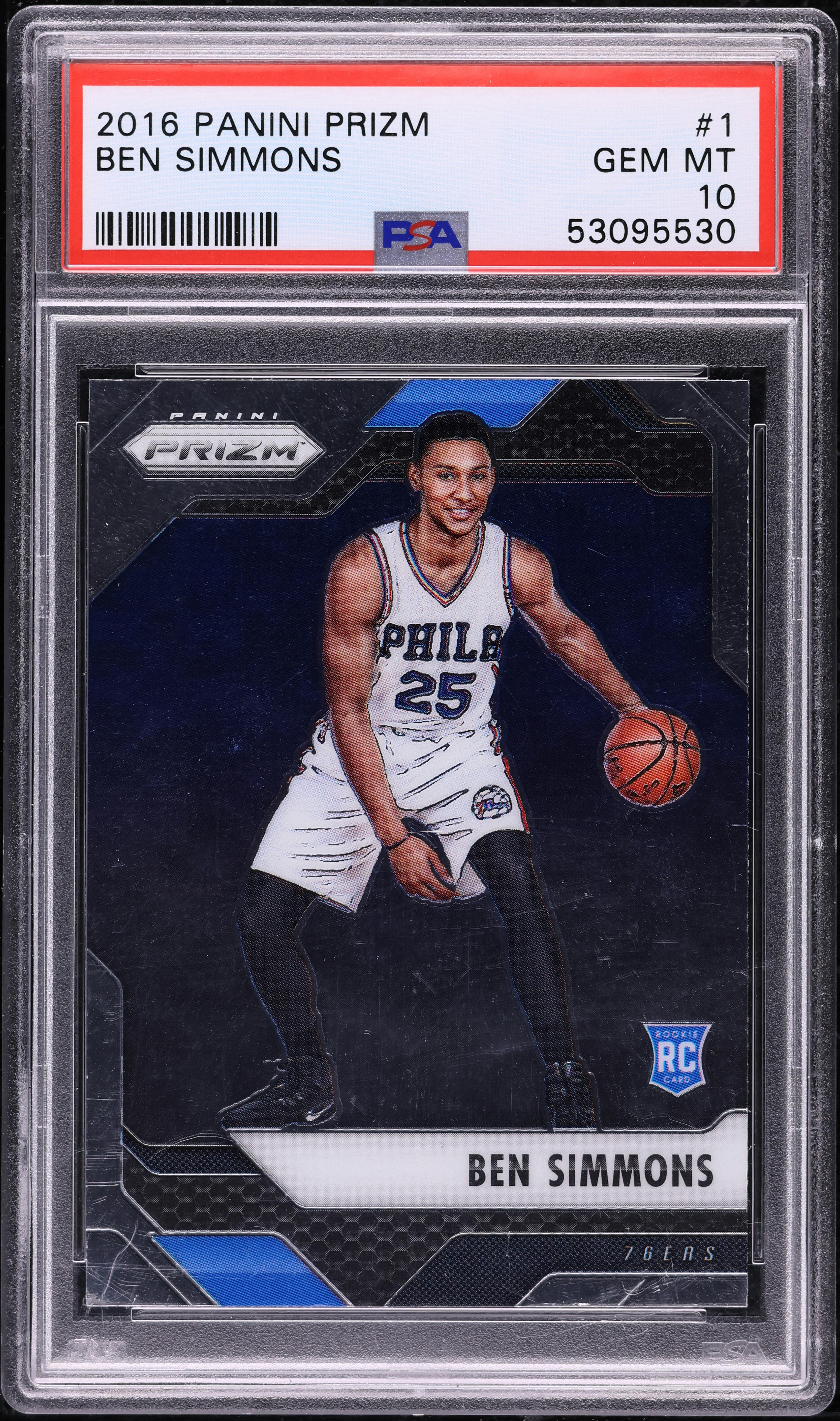 2016 Panini Prizm Ben Simmons ROOKIE #1 PSA 10 GEM MINT on