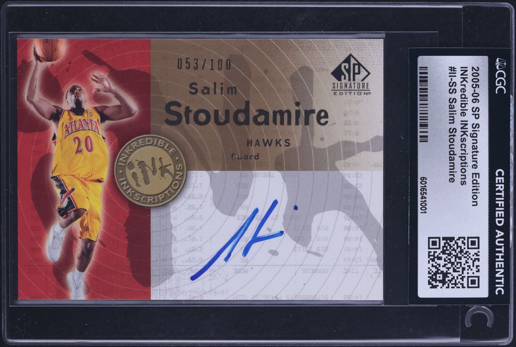 2005 SP INKredible INKscriptions Salim Stoudamire AUTO /100 #II-SS CGC AUTH