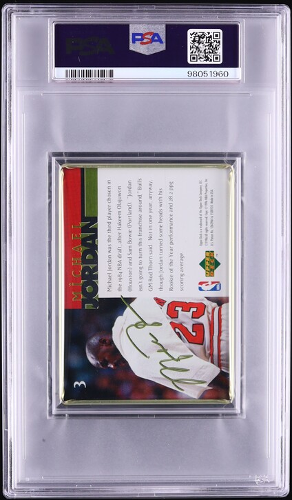 1996 Upper Deck Metal Michael Jordan #3 PSA 9 MINT on Fanatics Collect