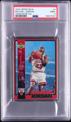 1996 Upper Deck Metal Michael Jordan #4 PSA 9 MINT on Fanatics Collect