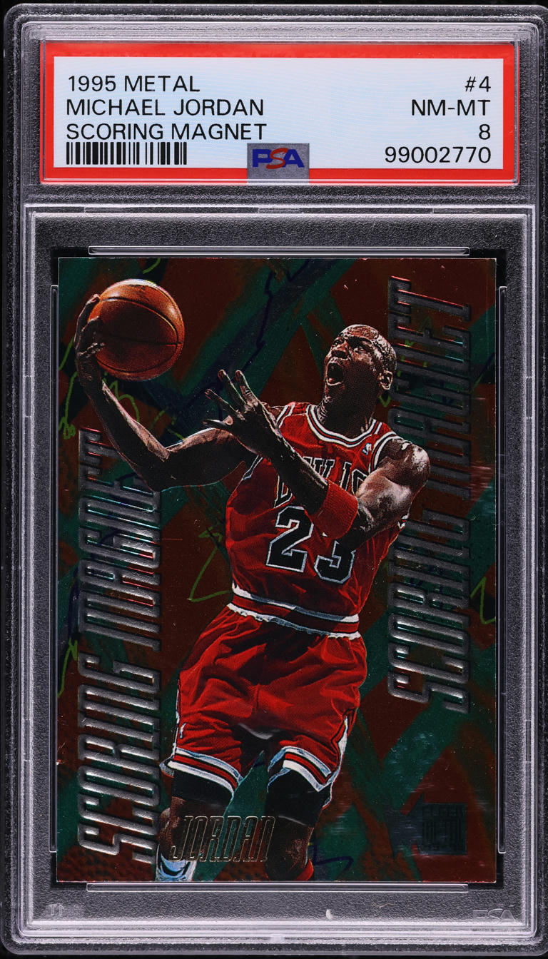 1995 Metal Scoring Magnet Michael Jordan #4 PSA 8 NM-MT