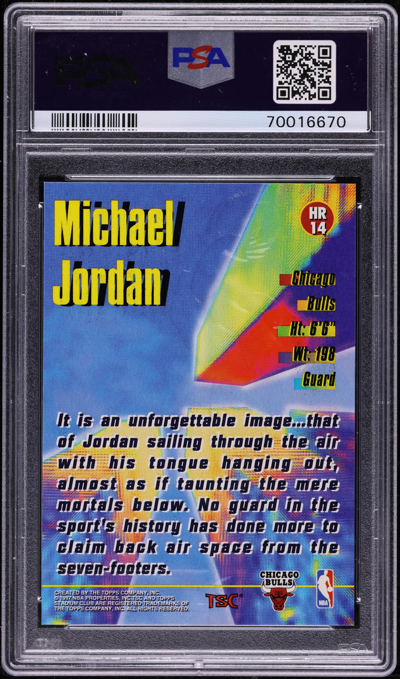 1996 Stadium Club High Risers Michael Jordan #HR14 PSA 10 GEM MINT
