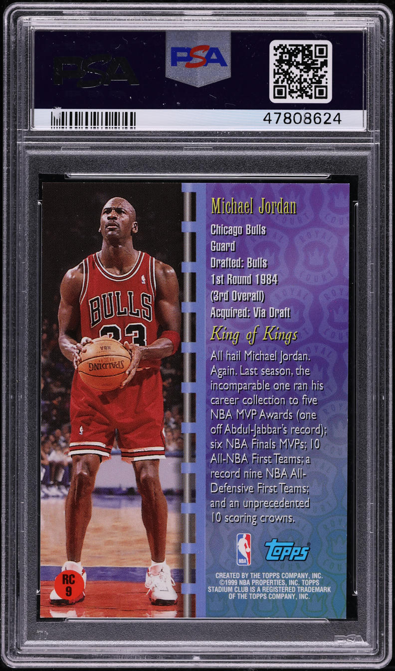 1998 Stadium Club Royal Court Michael Jordan #RC9 PSA 10 GEM MINT