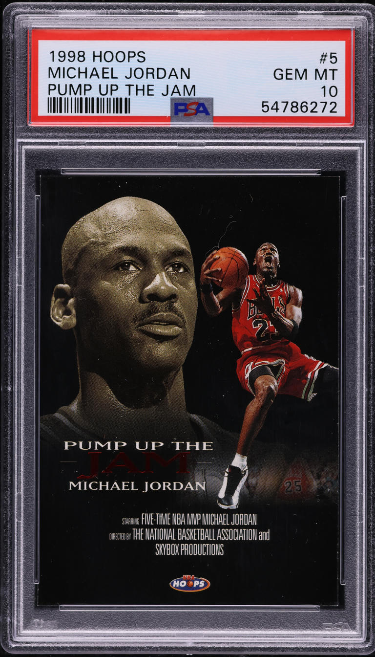 1998 Hoops Pump Up The Jam Michael Jordan #5 PSA 10 GEM MINT