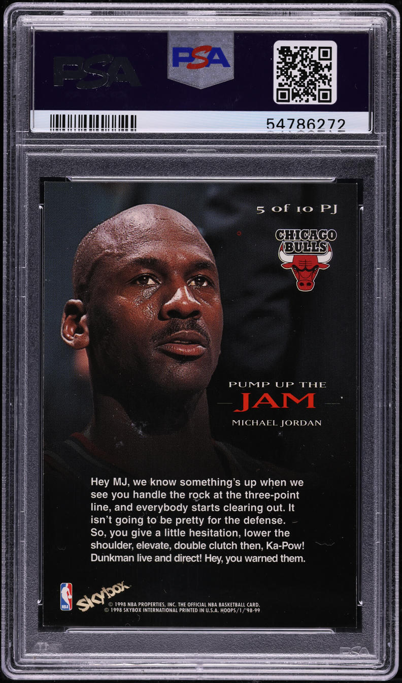 1998 Hoops Pump Up The Jam Michael Jordan #5 PSA 10 GEM MINT