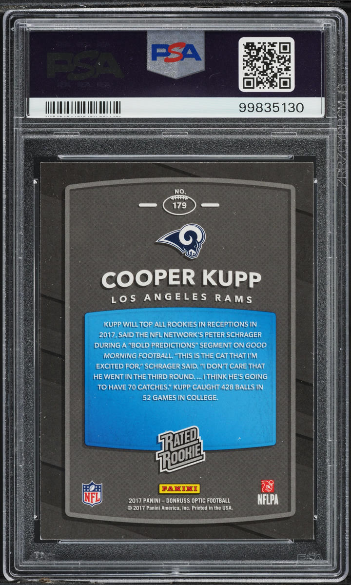 2017 Donruss Optic Cooper Kupp ROOKIE #179 PSA 8 NM-MT