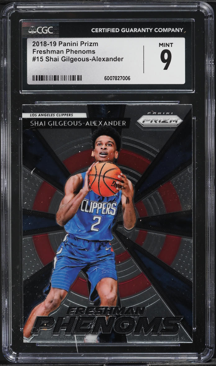 2018 Panini Prizm Freshman Phenoms Shai Gilgeous-Alexander ROOKIE #15 CGC 9 MINT