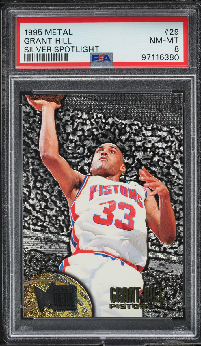 1995 Metal Silver Spotlight Grant Hill #29 PSA 8 NM-MT