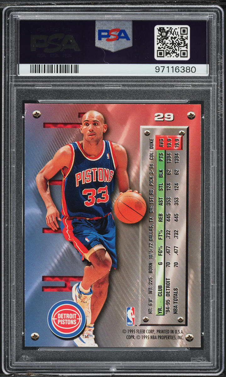 1995 Metal Silver Spotlight Grant Hill #29 PSA 8 NM-MT
