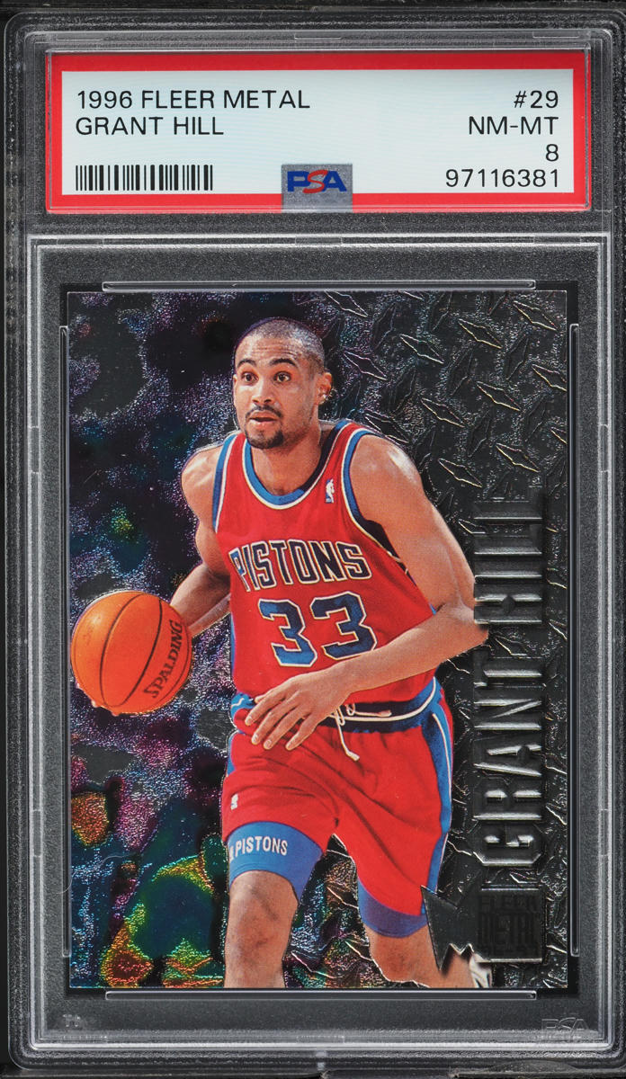 1996 Metal Basketball Grant Hill #29 PSA 8 NM-MT on Fanatics Collect