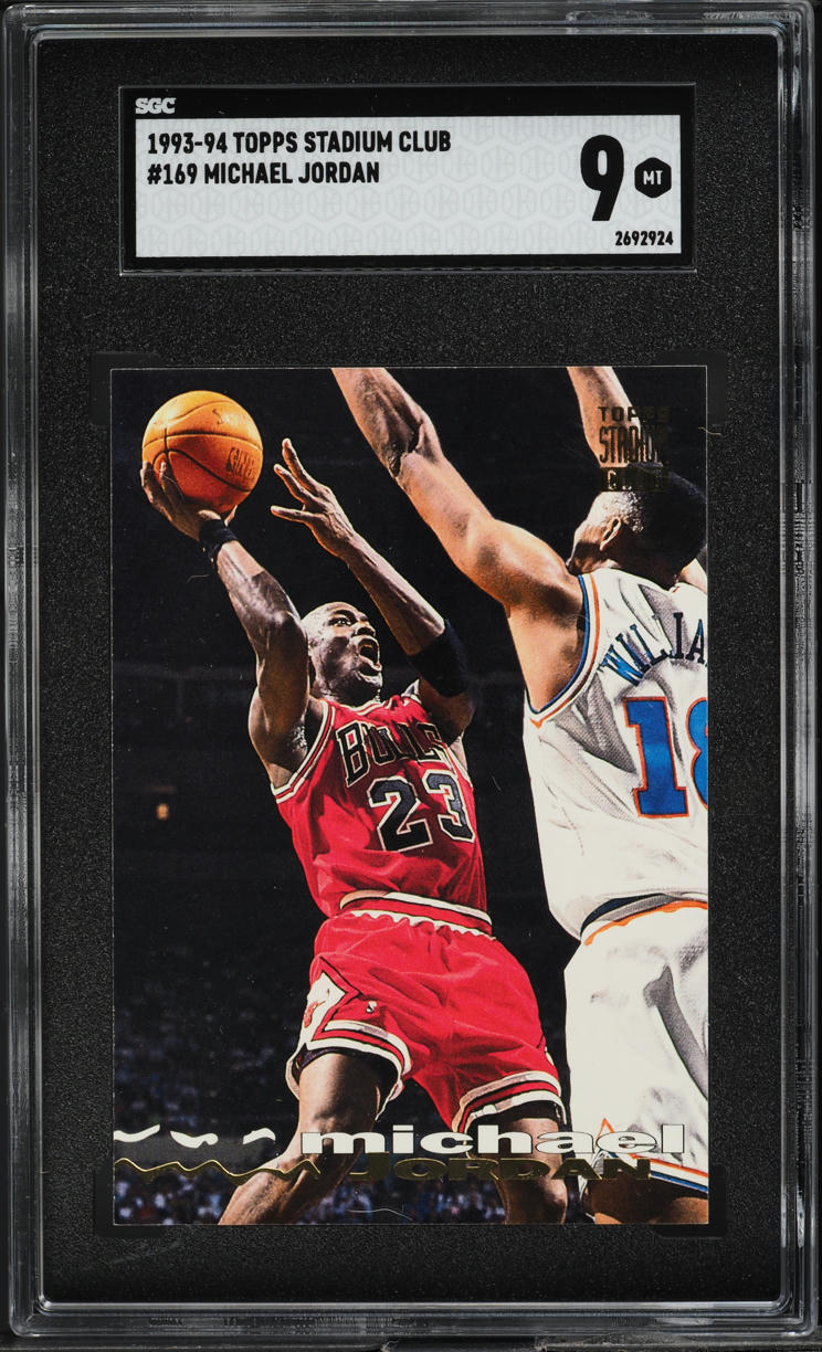 1993 Stadium Club Basketball Michael Jordan #169 SGC 9 MINT