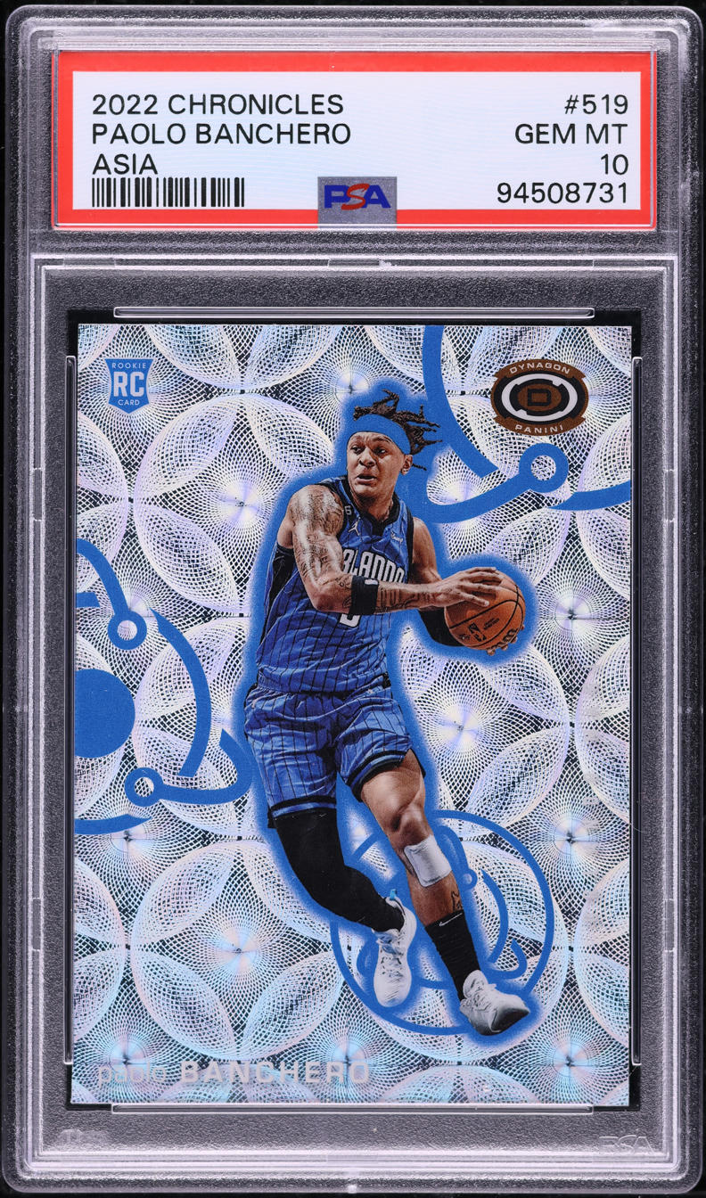 2022 Panini Chronicles Asia Paolo Banchero ROOKIE #519 PSA 10 GEM MINT